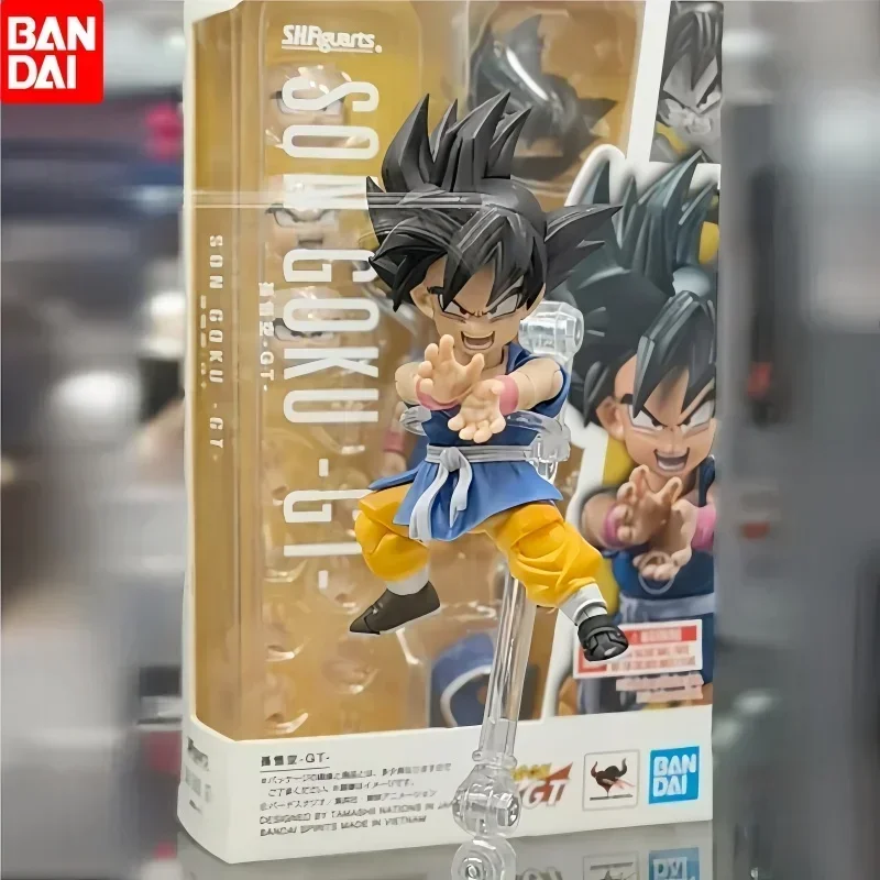 

Original Bandai Dragon Ball Gt S.h.figuarts Son Goku Kid Kamehameha Anime Figure Action Model Figurals Gift Toy In Stock