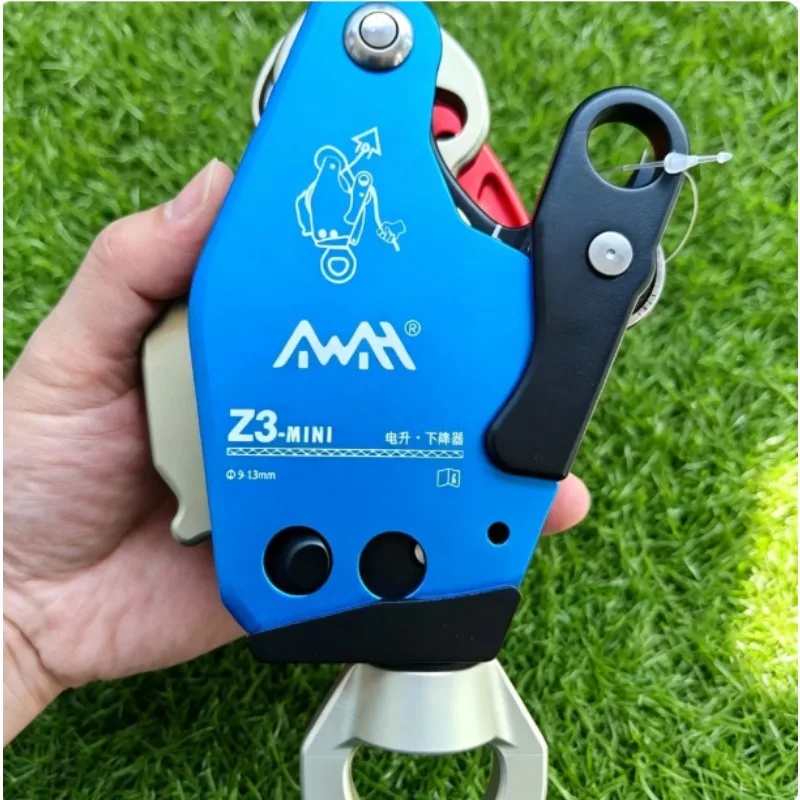 Mini Electric Lift Descender Aerial Work Rope Rescue Device for Outdoor Rock Climbing Mountaineering