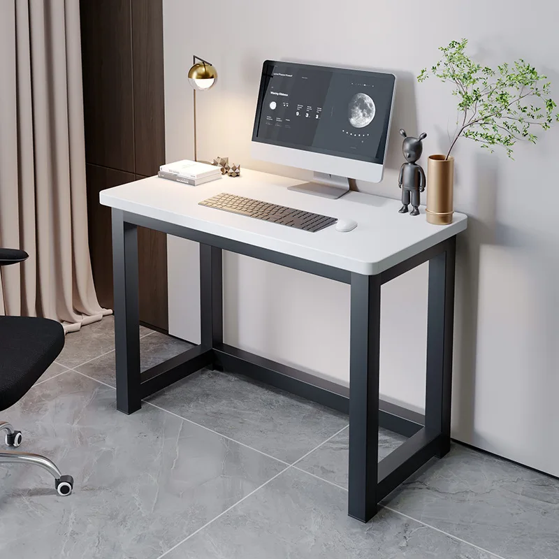 Computer Desk Desktop Home Study Desk Bedroom Writing Desk Rectangular Small Table Modern Office PVC Material Modern Simplicity