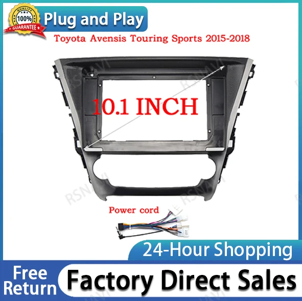 

2DIN 10 INCH Car Frame Facia Adapter For Toyota Avensis Touring Sports 2015-2018 Android Radio Dash Fitting Panel Kit