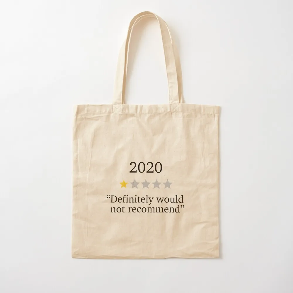Забавный 2020 одна звезда-не рекомендую-2020 сувенирная Сумка-тоут, сумки для покупок для женщин, женская сумка, Холщовая Сумка-тоут