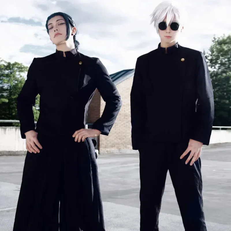 Jujutsu Kaisen Geto Suguru Cosplay Anime Costume Nero Uniforme scolastica Parrucca Vestito Costumi di Halloween da uomo Abbigliamento