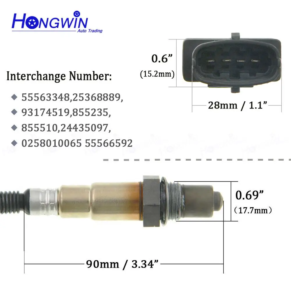 55563348 Oxygen Sensor For Chevrolet Aveo Cruze Orlando Trax Opel