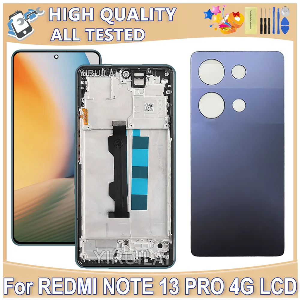 

6.67“TFT For Xiaomi Redmi Note 13 Pro 4G LCD Display Digital Touch Screen Assembly For Redmi Note13 Pro 4G 23117RA68G LCD Screen