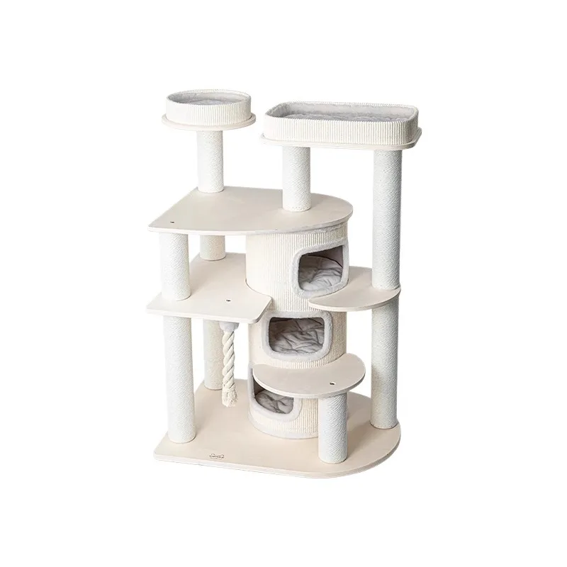 

Climbing frame cat nest tree integration, super large solid wood multi-storey castle, wooden villa