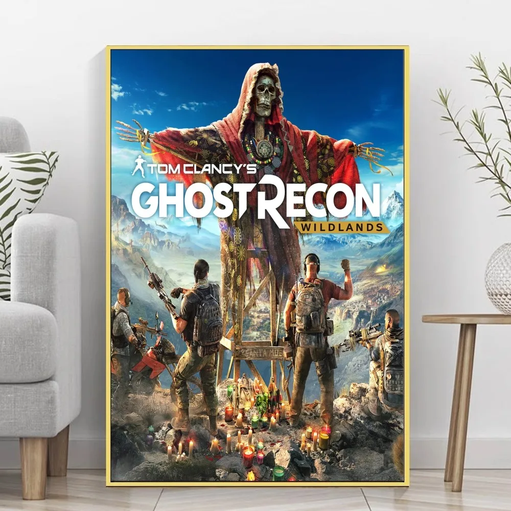 Ghost Recon Breakpoint  Game Anime Posters Sticky Fancy Wall Sticker for Living Room Bar Decoration Room Wall Decor