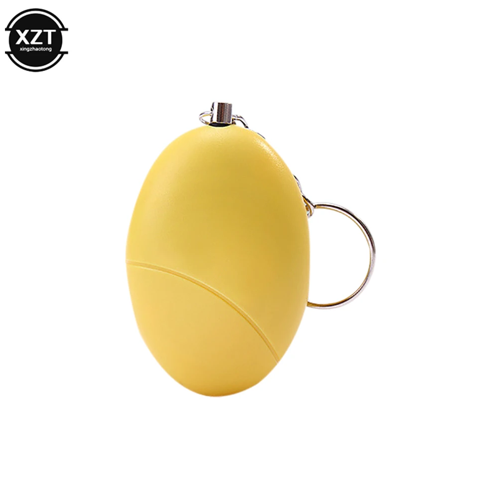 100dB Self Defense Alarm Security Protect Alert Personal Safety Scream Loud  Egg Shape Keychain Emergency Alarm For Child Elder