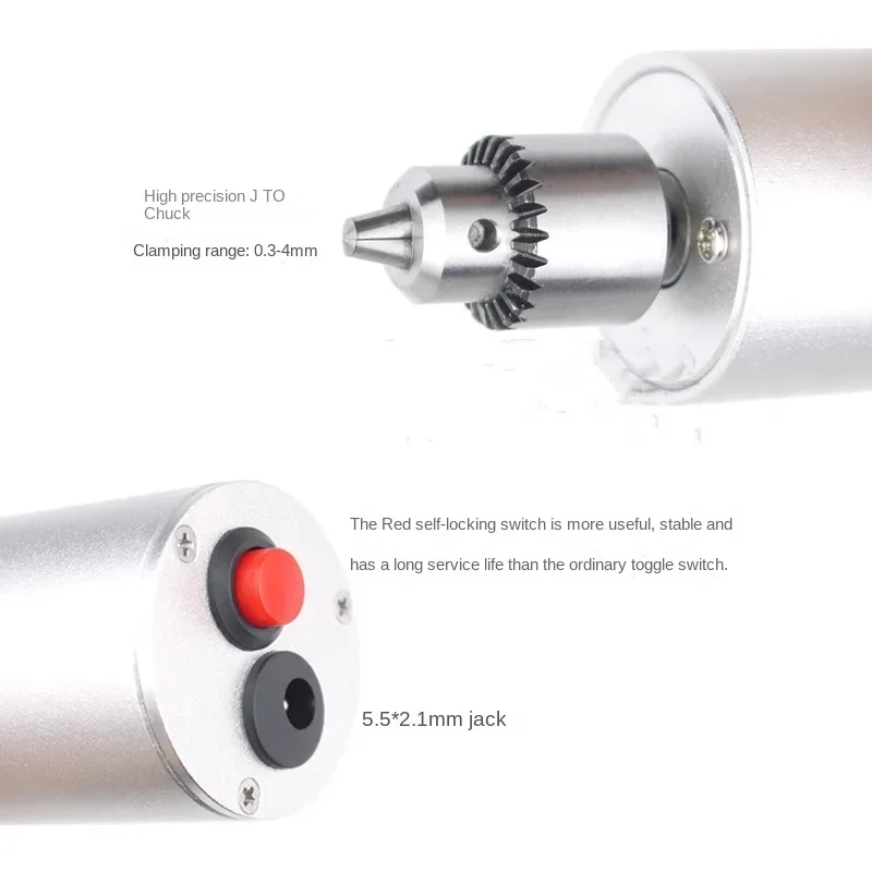 New Small Miniature Precision Home Small Electric Drill Hand Drill Mini Pearl Jade Text Play Hand Drilling Polishing Cutting Car