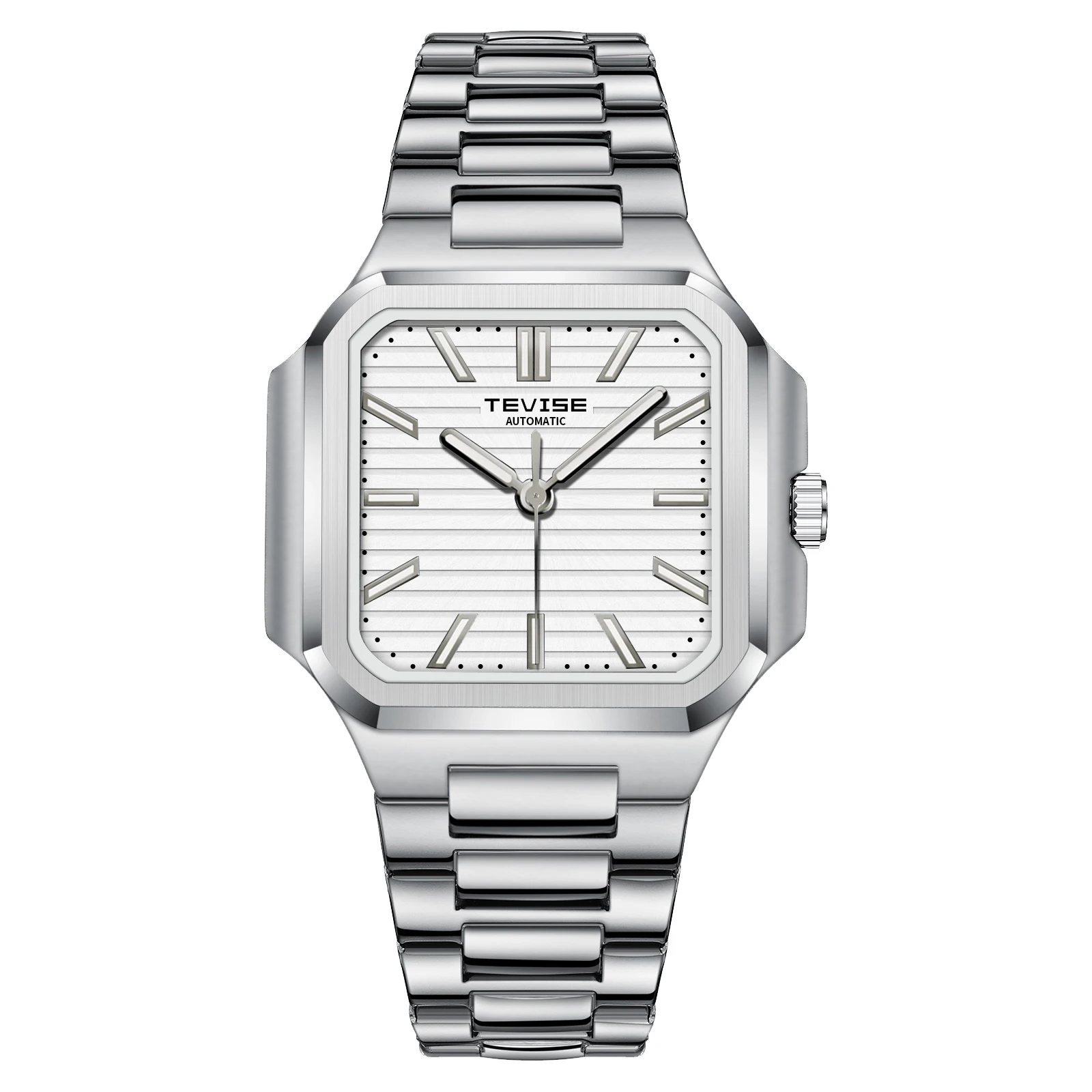 TEVISE Watch for Man Mechanical Movement Square Shape Case Stainless Steel Waterproof Fashion Top Brand Business Gift Clock view 4