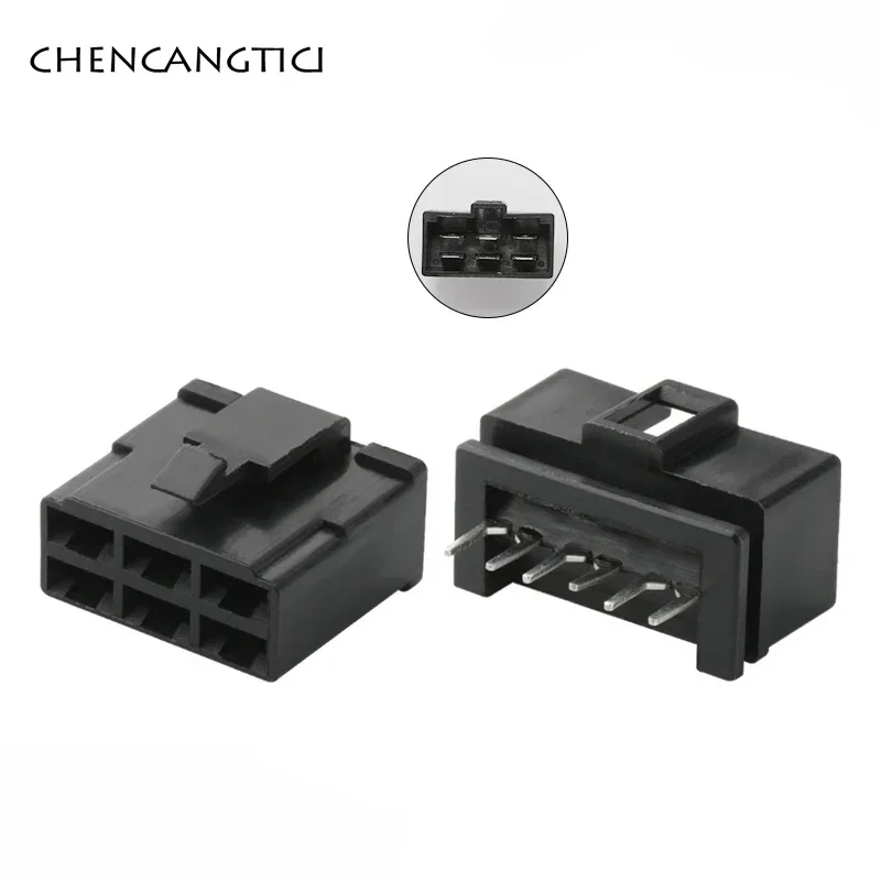 

1 Set 6 Pin Wire-to-Plate Straight Needle Socket Pcb Board Electrical Wire Connector Auto Harness Male Female Cable Plug for Car