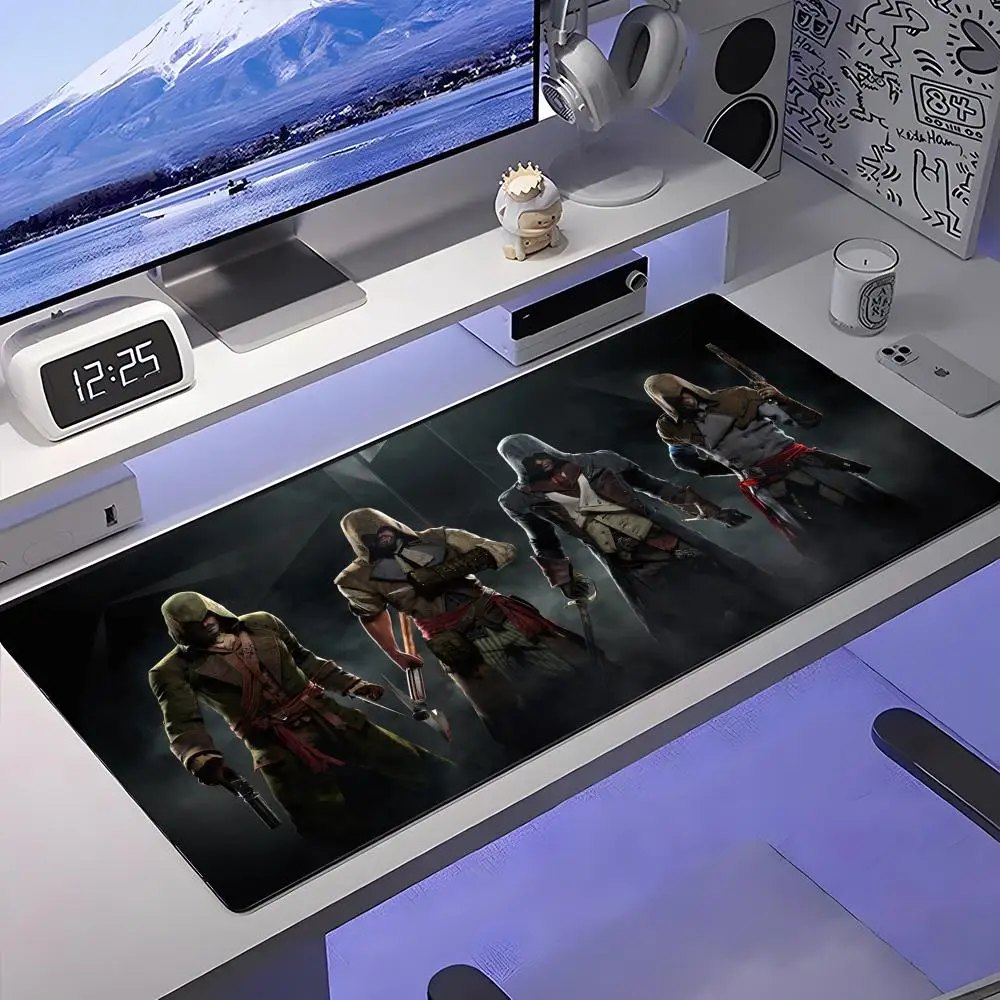 لوحة ماوس ألعاب الكمبيوتر Assassin S Creed كبيرة مضادة للانزلاق من المطاط لوحة ماوس ألعاب متينة حافة سميكة للتماس مناسبة للمكتب #1