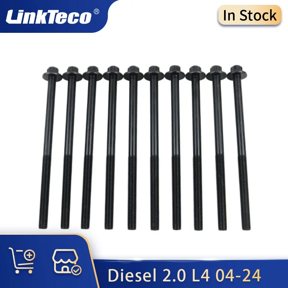 

Engine Parts Head Bolts set ﻿Fit 2.0L L4 Diesel N47 D20 For 04-24 BMW 1 2 3 4 5 X1 X2 X3 X4 X5