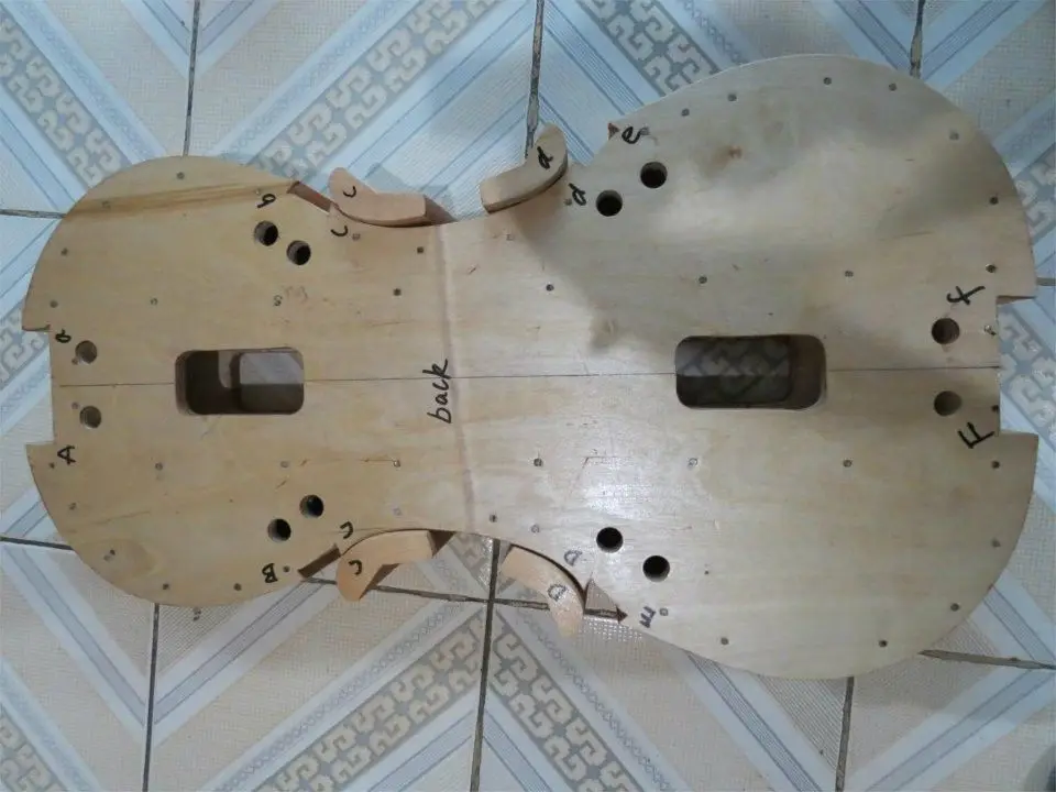 Strad style 4/4cello :neck/F hole templet and Mold/Mold templet/ pressure plate