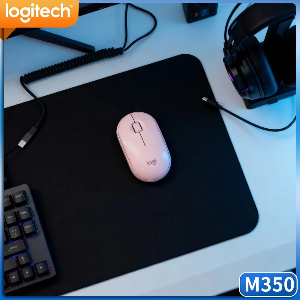 Logitech M350 PEBBLE Lightweight Slim Wireless Mouse Silent Click For Laptop PC Tablet Home Travel Office Use