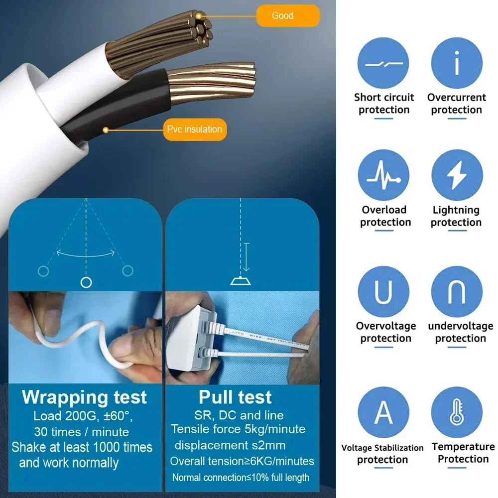 Fonte de alimentação 12V 2A Adaptador de energia à prova d'água Conversor CA-CC Transformador de 100-220V a 12Volts 2 Amp Plugue 5,5x2,1mm para câmera CCTV