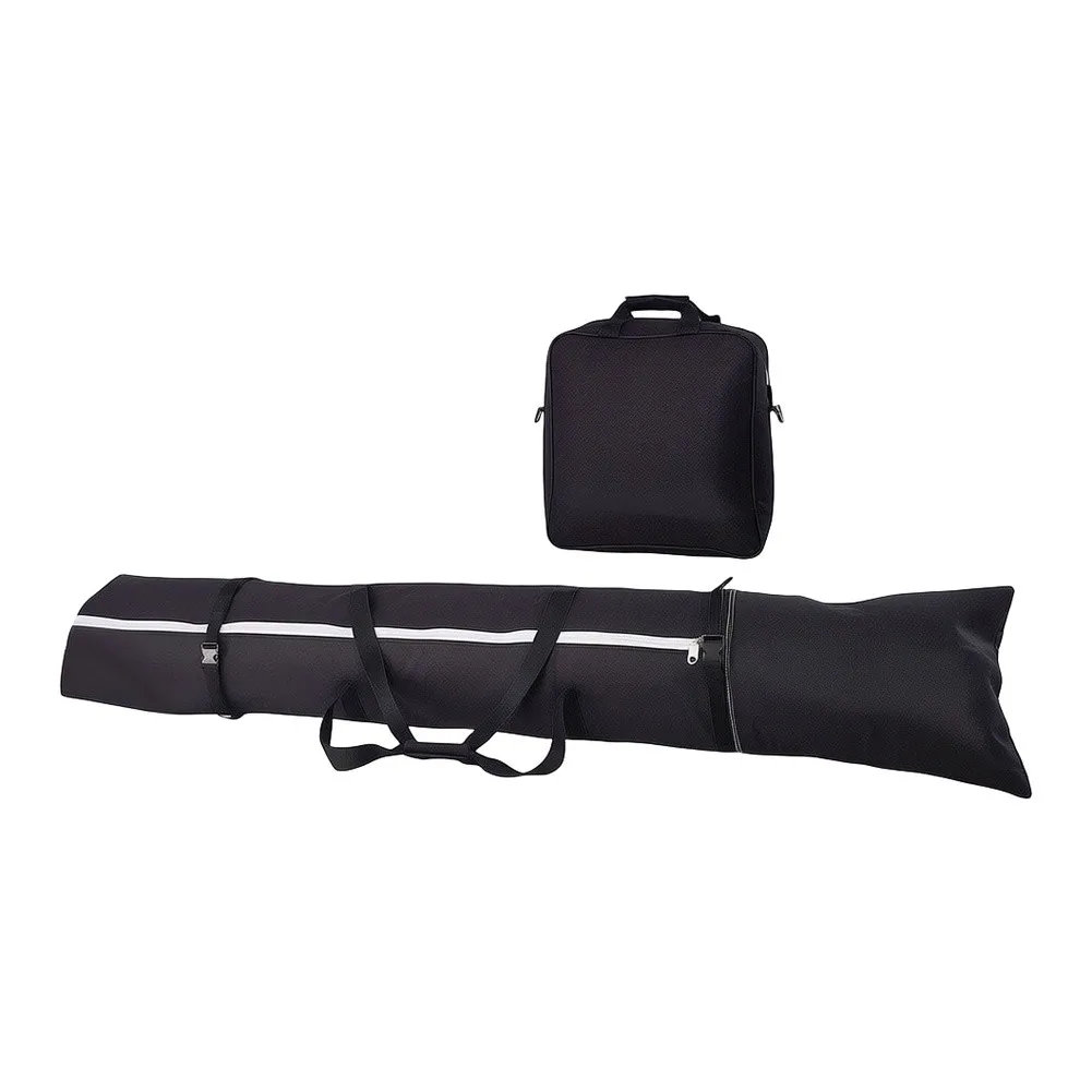 Ski Gear Bag Set Includes Ski Sleeve and Boot Bag for Skis 200 cm Boots Size 13 Roll Top Adjustability Water Resistant