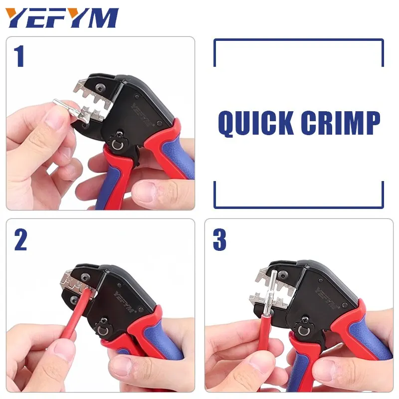 Solar Crimper Tool YM-2546B for MC2.5/4/6mm² 14-10AWG Male Female Solar Connector Wire Terminal Solar Panel PV Cable Pliers