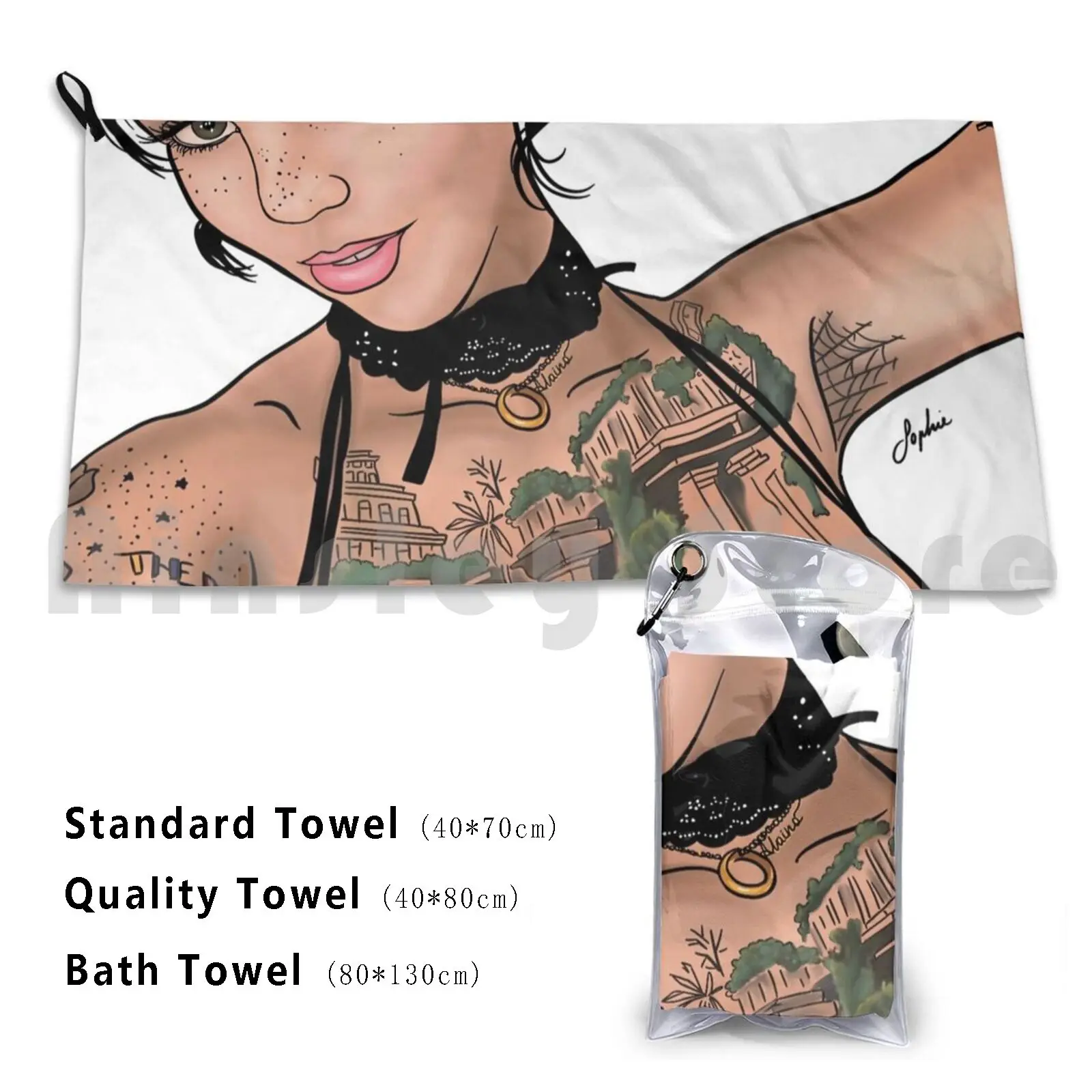 Towel Inked Girl-Bonnie Rotten 3277 Girls Inkedgirl Blonde Inked Tattoos Tribal Back Sex