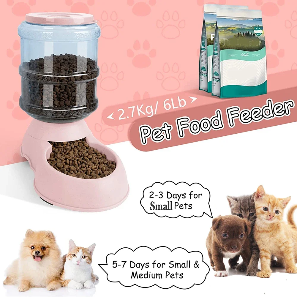 Automatic Water Dispenser Large Capacity Pet Feeder Small Dog Food Bowl  Cat Feeder Drinking Bowl Pet Feeding Drinker Water Bowl - view 5