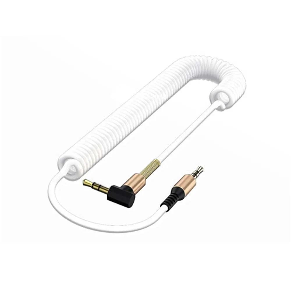 Cord Earphone For phone Gold-plated Plug Spring Cable Stretch Elbow Stereo Car Aux Cord Aux Cable Audio Cable Audio Wire