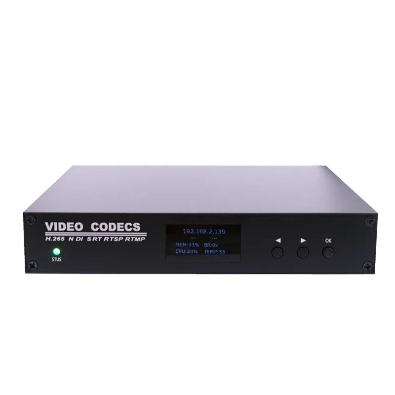 ENCSH-V2 HDMI SDI التشفير فك 4K 1080P NDI HX SRT RTMP RTSP البث المباشر IPCam