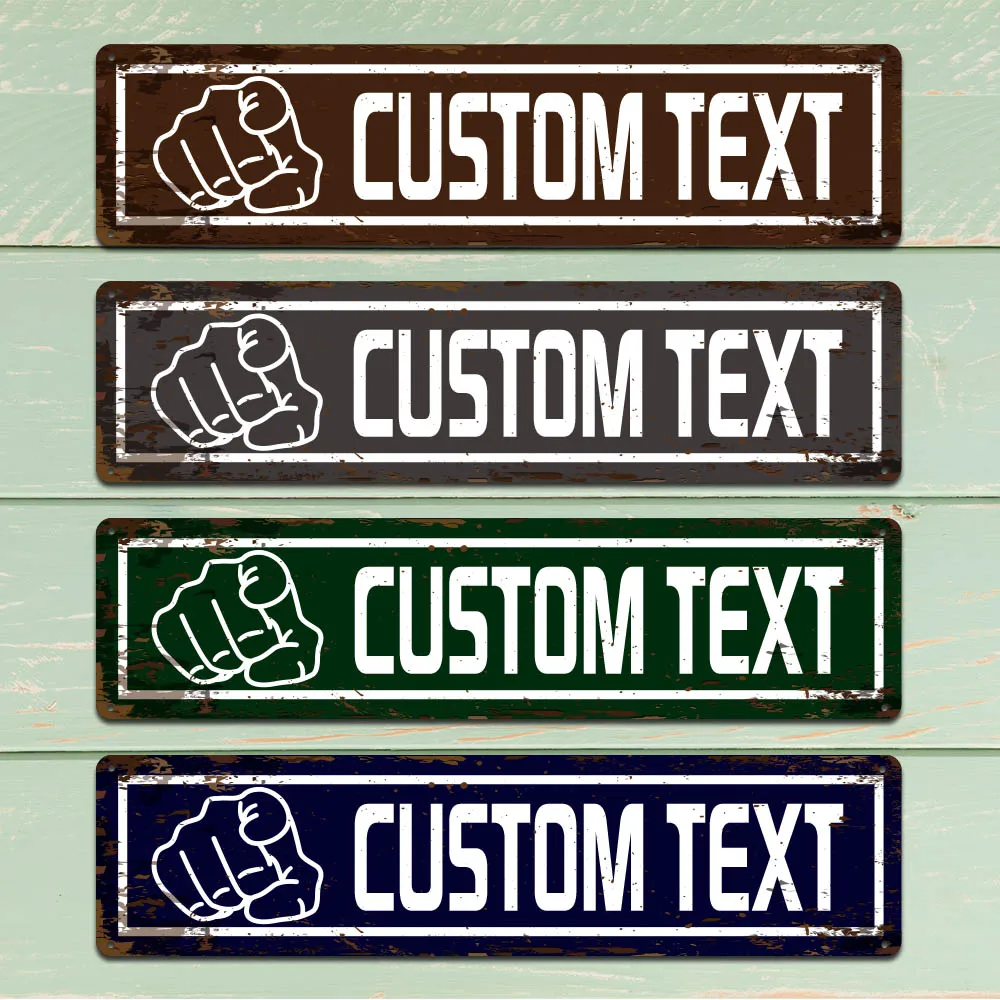 

1pc cool brown/sliver/green/blue Personalized Text Iron Wall Signs Metal Wall Plaque For Kids Rooms Diy Home Decoration