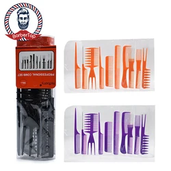 10pcs/Set Stylist Barber Comb Professional Multifunctional Makeup Styling Hairdressing Detangler Comb Haircut Accessories Tools