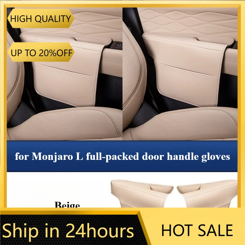 For Geely Monjaro Xingyue L 2025 Car Door Handle Covers Leather All Inclusive Door Handle Gloves Protection Pad with Storage Bag
