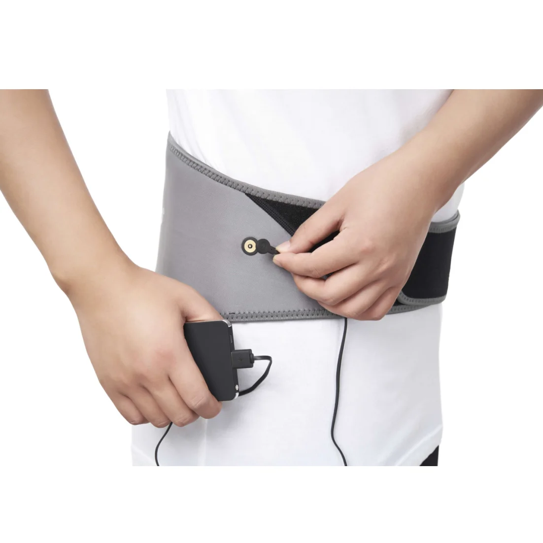 Portable Graphene Lower Back Brace FIR Heating Waist Belt Cordless Breathable Lumbar Wrap for Scoliosis Loin Abdomen Pain Relief