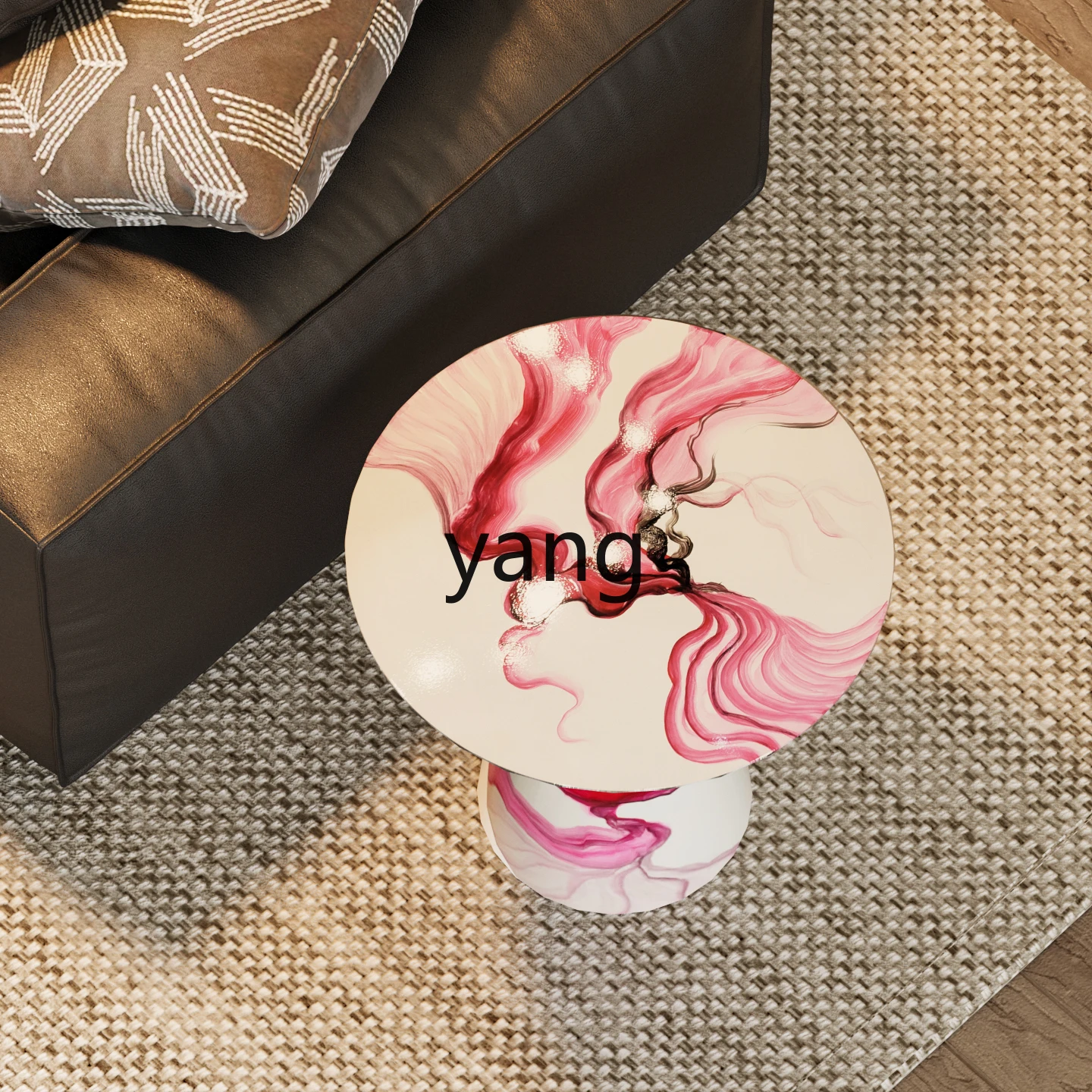 طاولة جانبية مطلية بشكل إبداعي وبسيط وحديث من TGF، طاولة قهوة راقية على الجدران لمشاهير الإنترنت #4