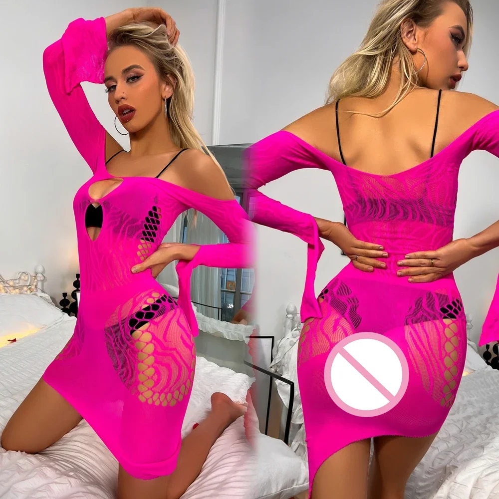 

Модное женское нижнее белье, сексуальное ажурное прозрачное эластичное облегающее платье, высокое качество, эротическая перспектива, короткая юбка