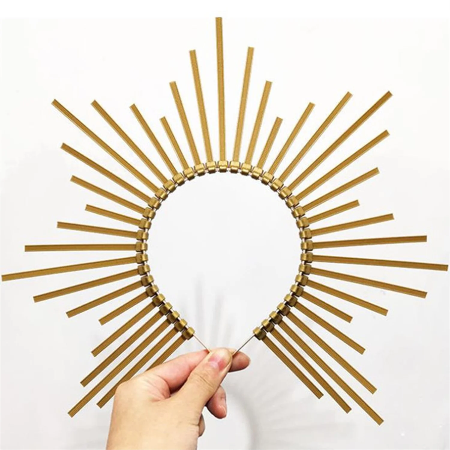 Spike Halo Crown Headpiece NYLON ZIP TIE Elf Wedding Bride Hair Band Headband Headdress
