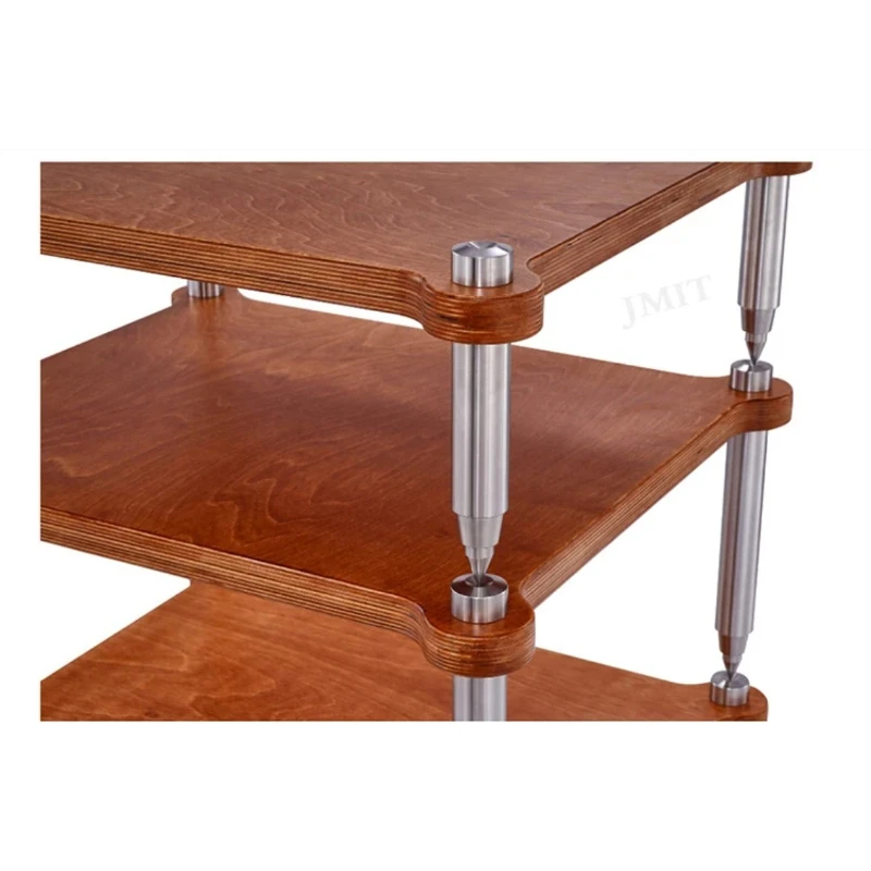 Widened Birch Solid Wood Amplifier Rack with 304 Solid Steel Columns  Audio Vibration Isolation Cabinet DAC Frame