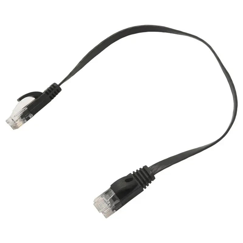 Ingenieus-48 Stuks 1 Ft Platte Internet Netwerkkabel Solide Cat6 Hoge Snelheid Patch Lan Draad Met Snagless Rj45 Connectors