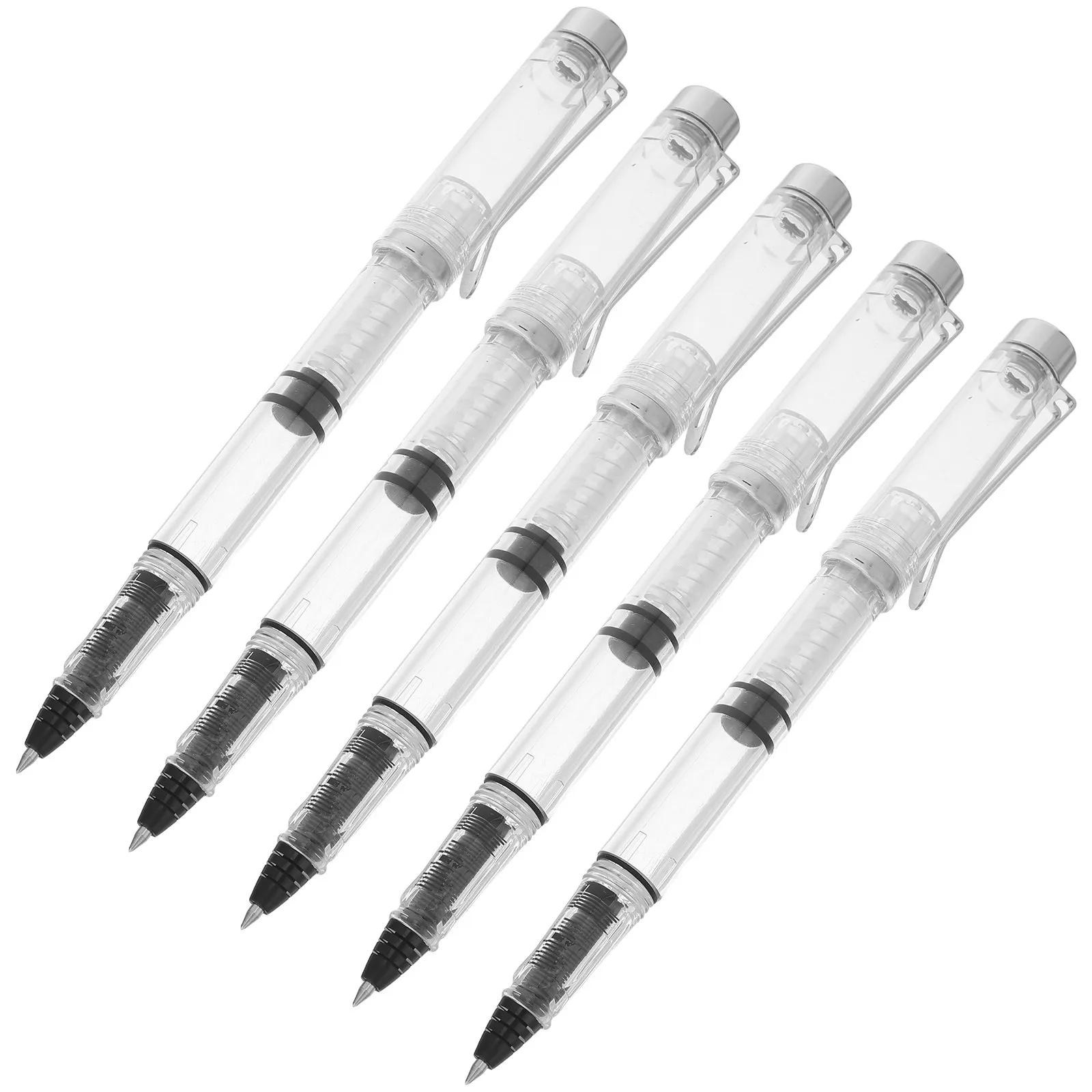 

5Pcs Neutral Ink Refillable Pens Fine Point Smooth Gel Ink Office Use School Supplies Comfort Grip Writing Pen