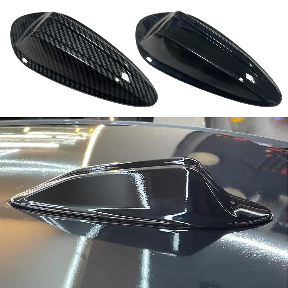 For BMW G20 G21 3 Series M3 G80 G22 G42 2023-2024 Car Roof Shark Fin Antenna Cover ABS Carbon Pattern Exterior Trim Decoration