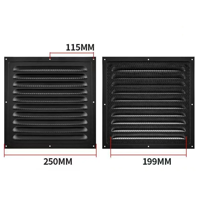 Air Vent Grille Heating Cooling Vents Plate Exhaust Outlet Window Square Vent Air System Net Cover Screen view 4