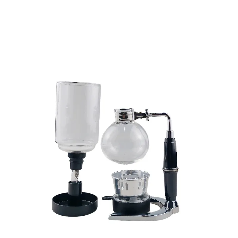 Household Siphon Coffee Pot, Siphon Coffee Brewer, Small Coffee Distillation Pot, Pour‑over Coffee Tool Set with Alcohol Lamp