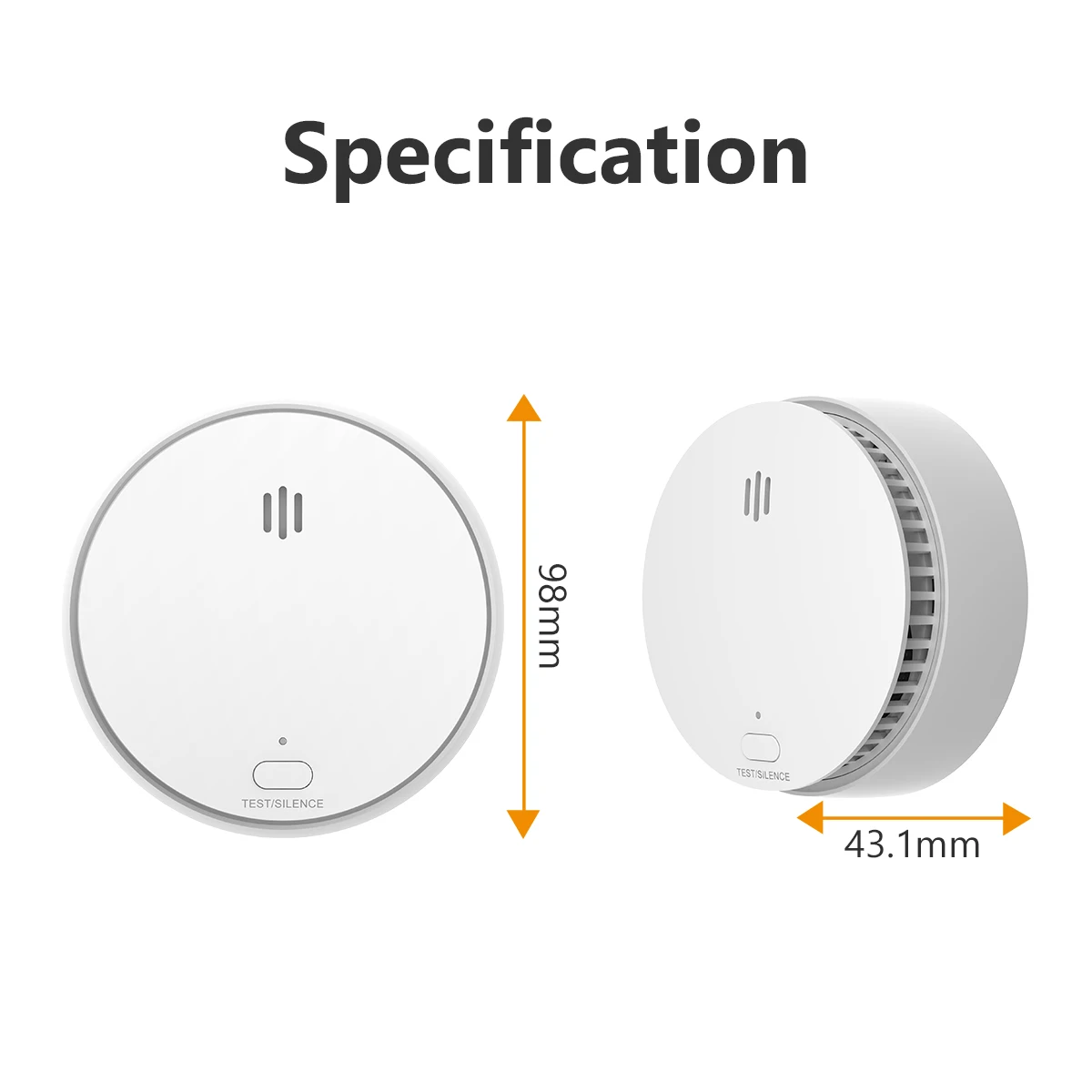 IMOU แบบสแตนด์อโลน SMOKE ALARM เซ็นเซอร์ควัน 10 ปีแบตเตอรี่ลิเธียมดําเนินการ 85DB Buzzer แมลงน้ํา Wapor PROOF Home Security