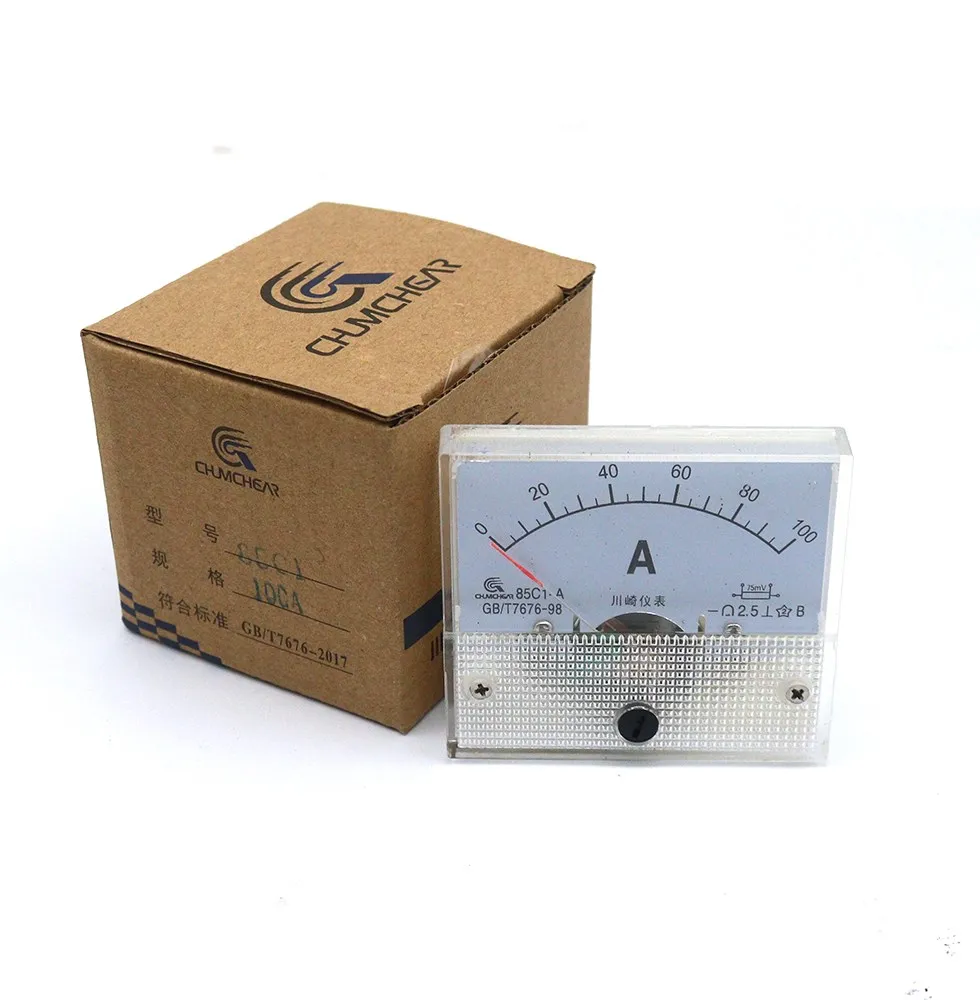 85C1 Type 1A-500A DC 100 Pointer Mechanical Ammeter