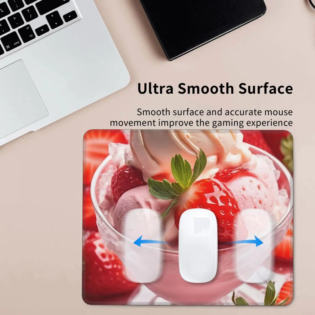 Multi-size Mouse Pad Strawberry Ice Cream Gamer PC Laptop Mats Keyboard Carpet Computer Gaming Office Accessories Desk Mat