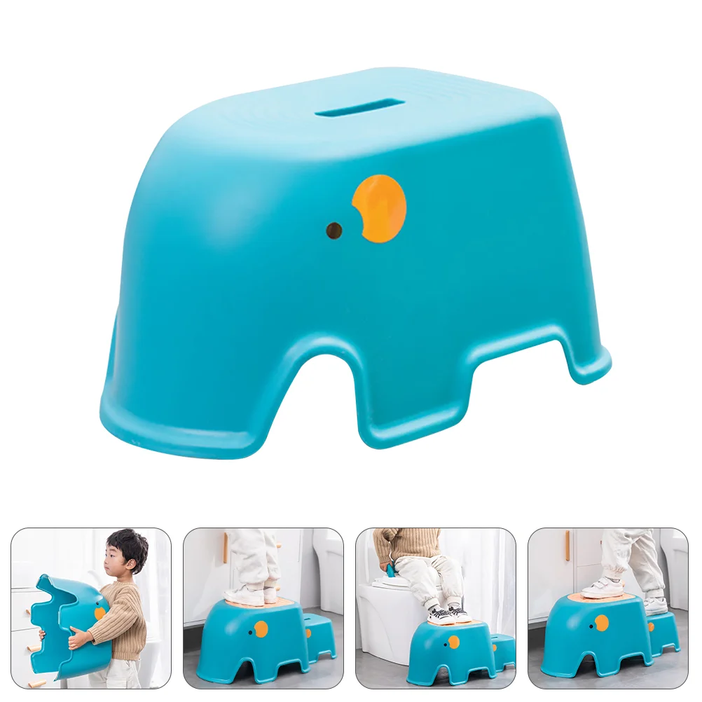 

Step Stool Double Layer Children's Toddler Baby Footstool Kitchen Helper 22x16cm Pp Kids Cartoon Design Toilet Potty Training