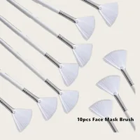 Juego de brochas para mascarilla Facial DIY, 10/50 Uds., cepillos aplicadores suaves, herramientas de maquillaje, incluye ventilador suave, cepillos faciales, cepillo aplicador de ácido