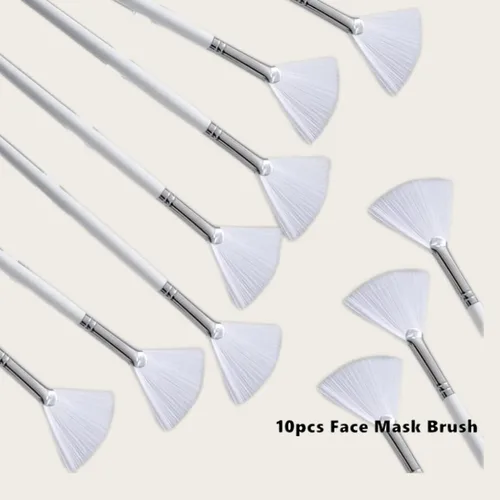 Juego de brochas para mascarilla Facial DIY, 10/50 Uds., cepillos aplicadores suaves, herramientas de maquillaje, incluye ventilador suave, cepillos faciales, cepillo aplicador de ácido