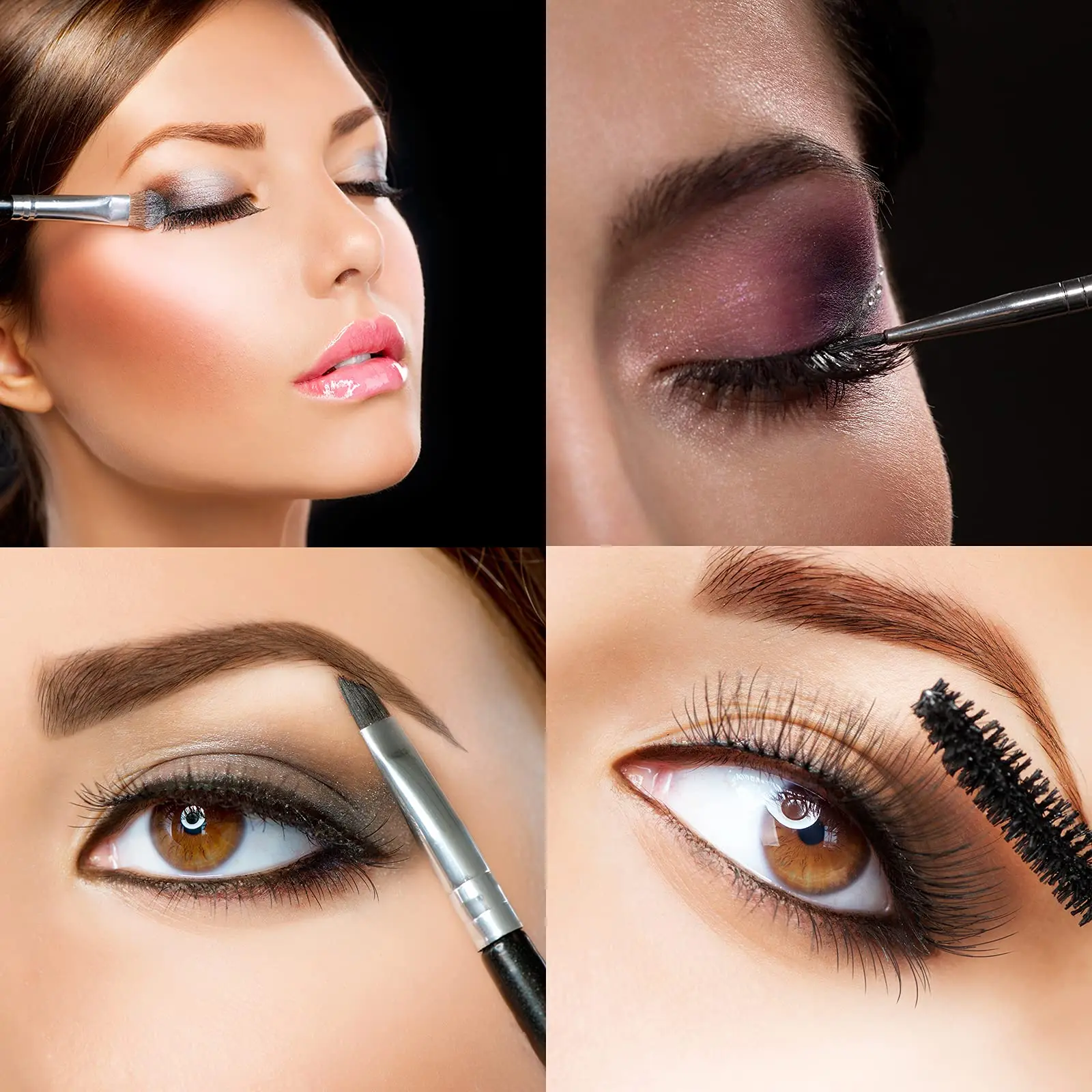 1/2 Uds cepillo para cejas peine para pestañas doble extremo en ángulo y cepillo Spoolie 2 en 1 herramientas de cepillo de maquillaje de belleza para cejas