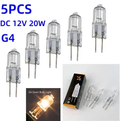 5 szt. Halogenowa lampa halogenowa 20W DC 12V 2-pinowa lampa halogenowa G4 wstawione koraliki kryształowa lampa lampy halogenowe żarówki W pomieszczeniach