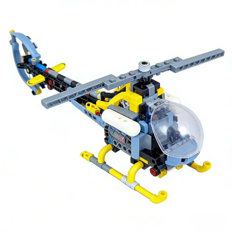 ตัวต่อเฮลิคอปเตอร์ MOC 364 ชิ้น แบบจำลองทางเทคนิค ประกอบเอง ของเล่นสร้างสรรค์ DIY ของขวัญคริสต์มาส ไอเดียของเล่นเสริมพัฒนาการ