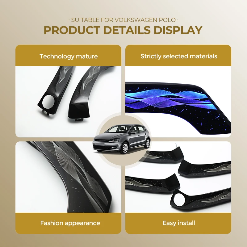 G5 Polo Led Interior Atmosphere Decoration Lamp Music Sensor Function Gradient Lighting Effect Non-destructive Installation