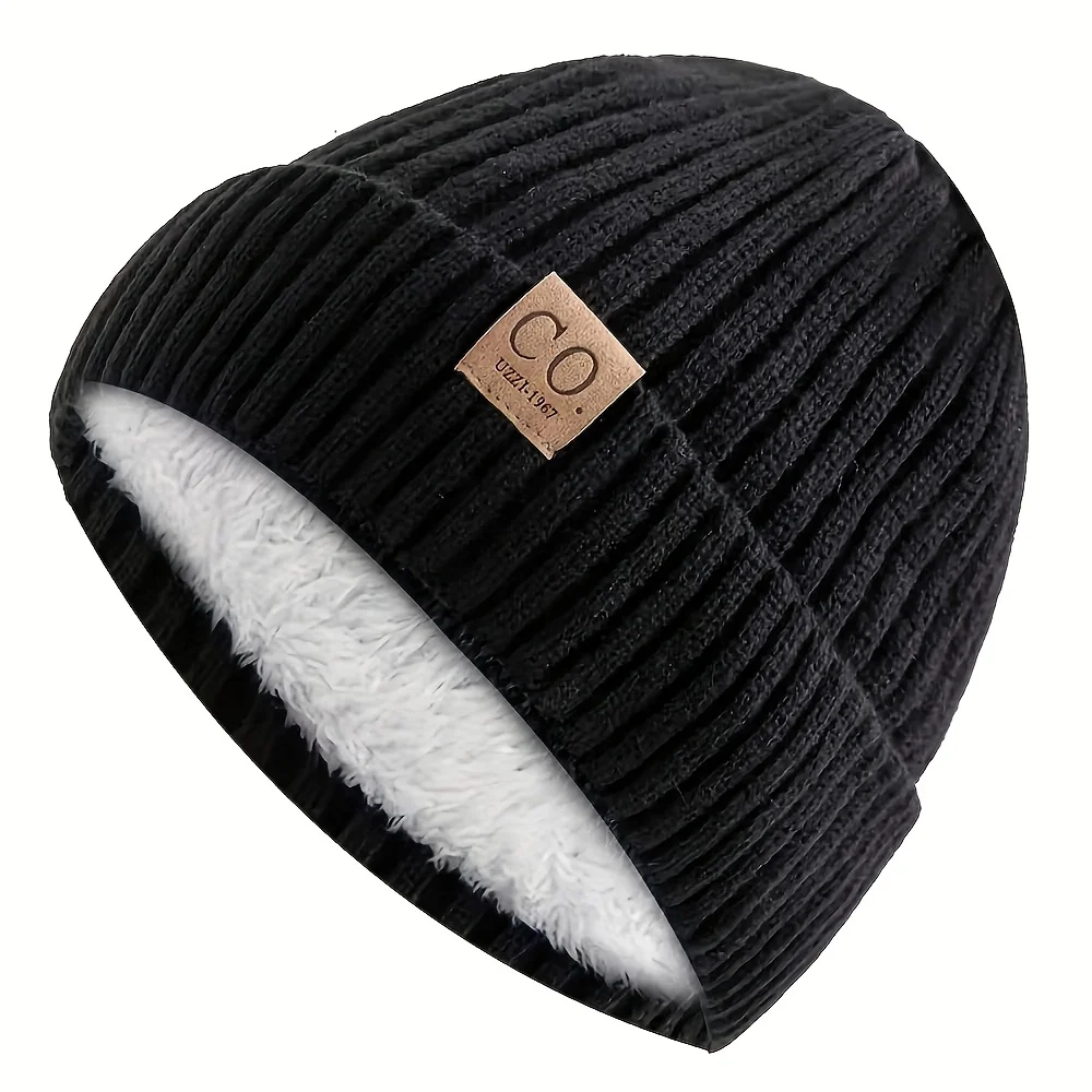 Damenmütze ohne Krempe, warm gefütterte Strick-Skimütze für Damen und Herren, geeignet für warme Alltagskleidung im Herbst und Winter. – Detail 10