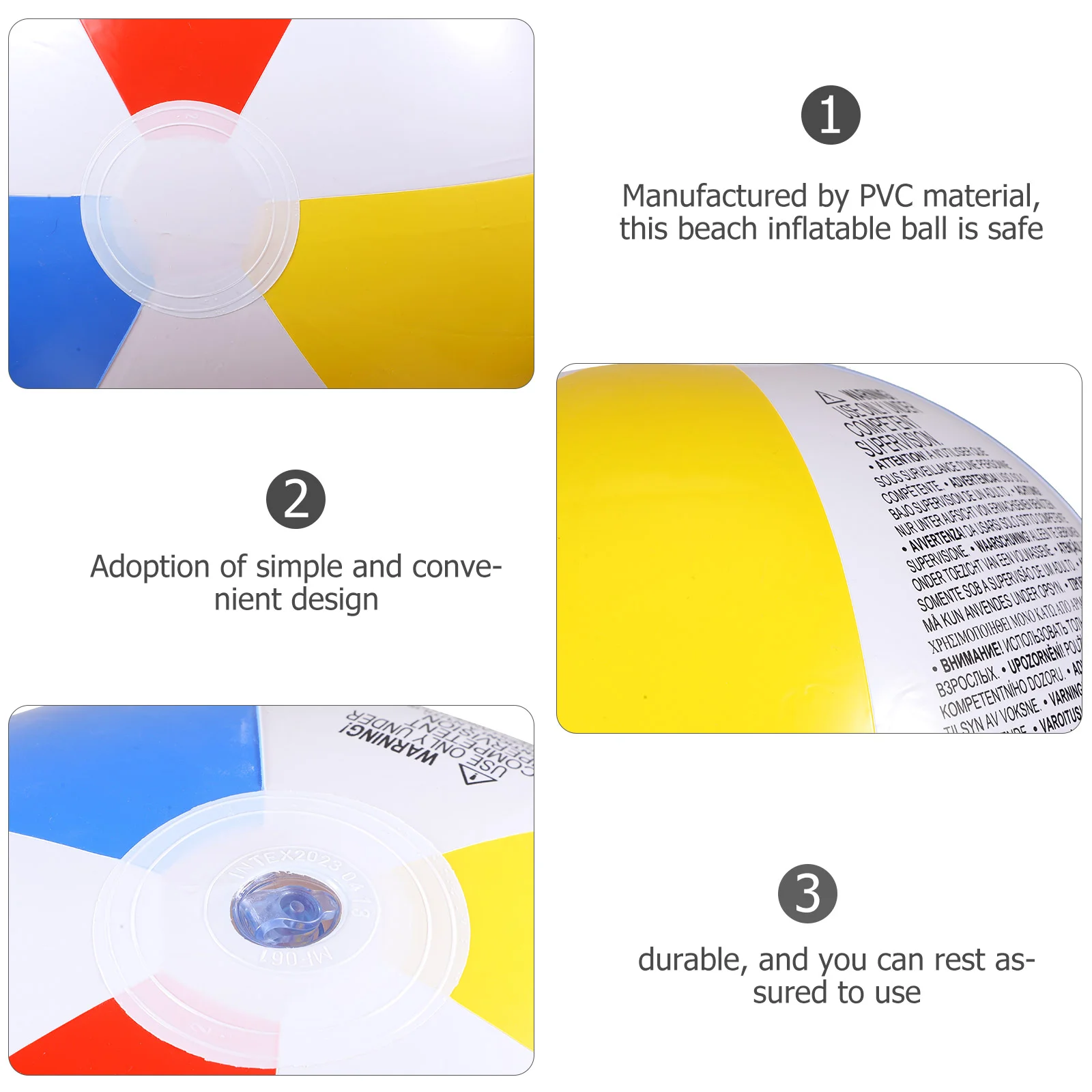 Four-color Beach Ball Inflatable 59020 Uninflated Diameter 51cm Outdoor Water Play Large Toys